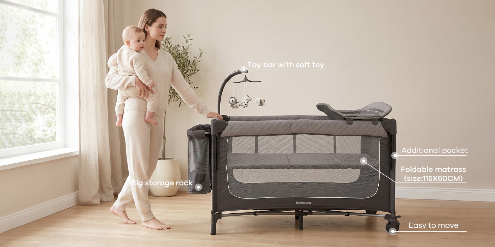 Babydoes Easyfold Auto Baby Box - Box Bayi Lipat Otomatis Practical - Gambar 4