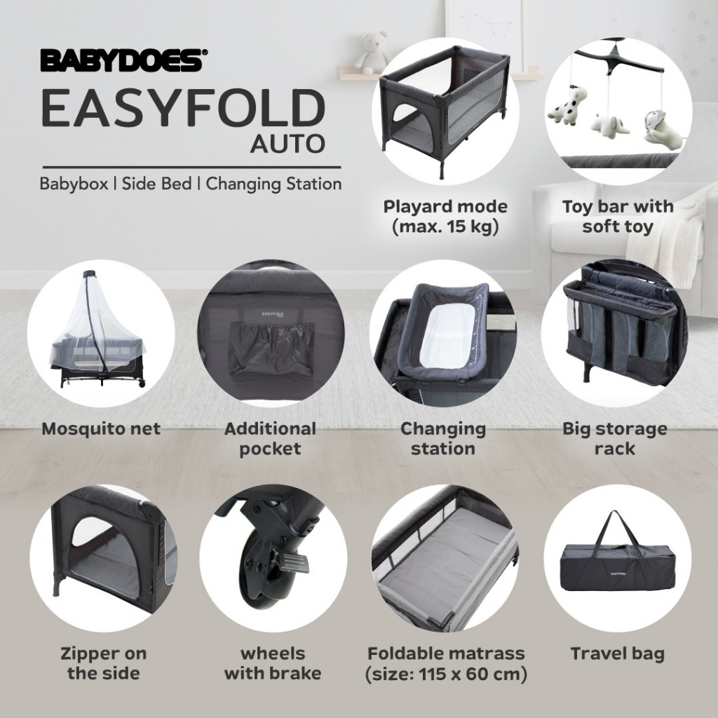 Babydoes Easyfold Auto Baby Box - Box Bayi Lipat Otomatis Practical