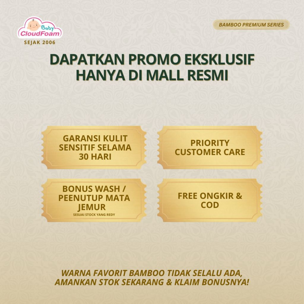 Baby Cloudfoam Bantal Bayi Anti Peyang Original - Kulit Kacang Hijau - Gambar 10