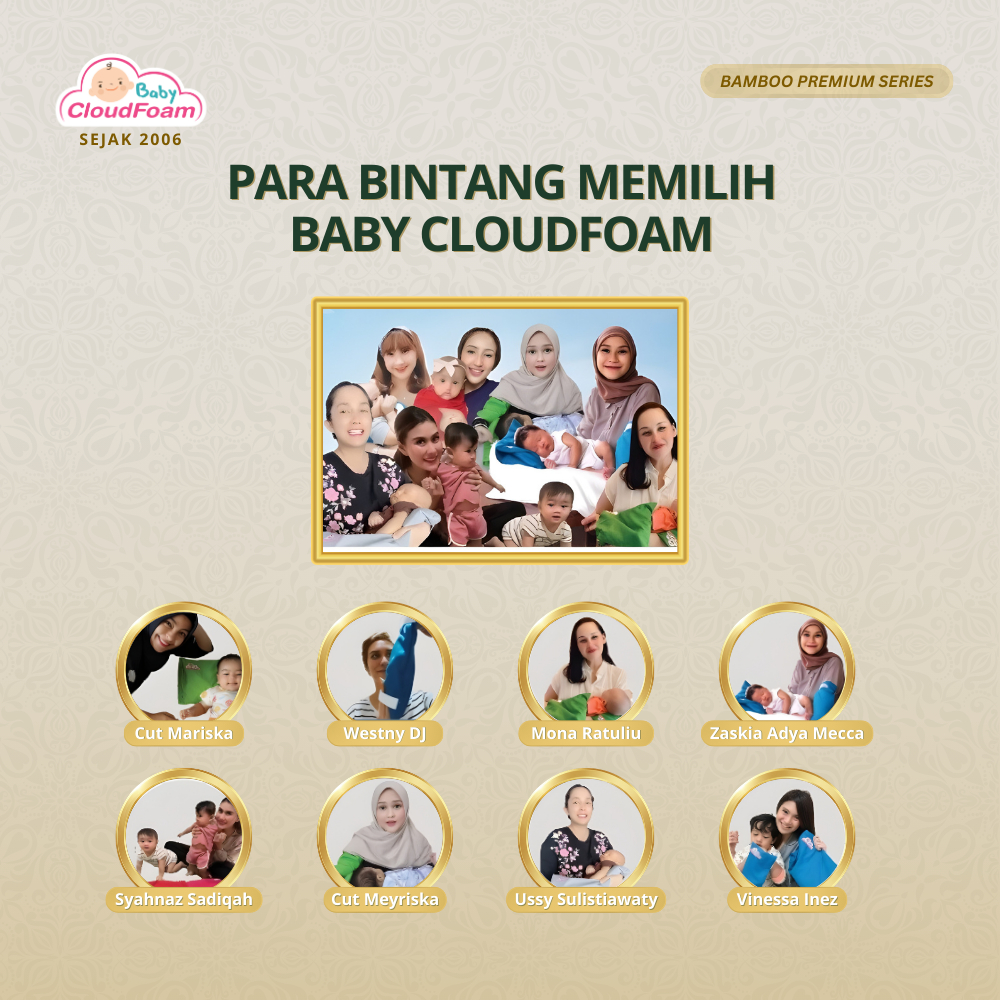 Baby Cloudfoam Bantal Bayi Anti Peyang Original - Kulit Kacang Hijau - Gambar 9