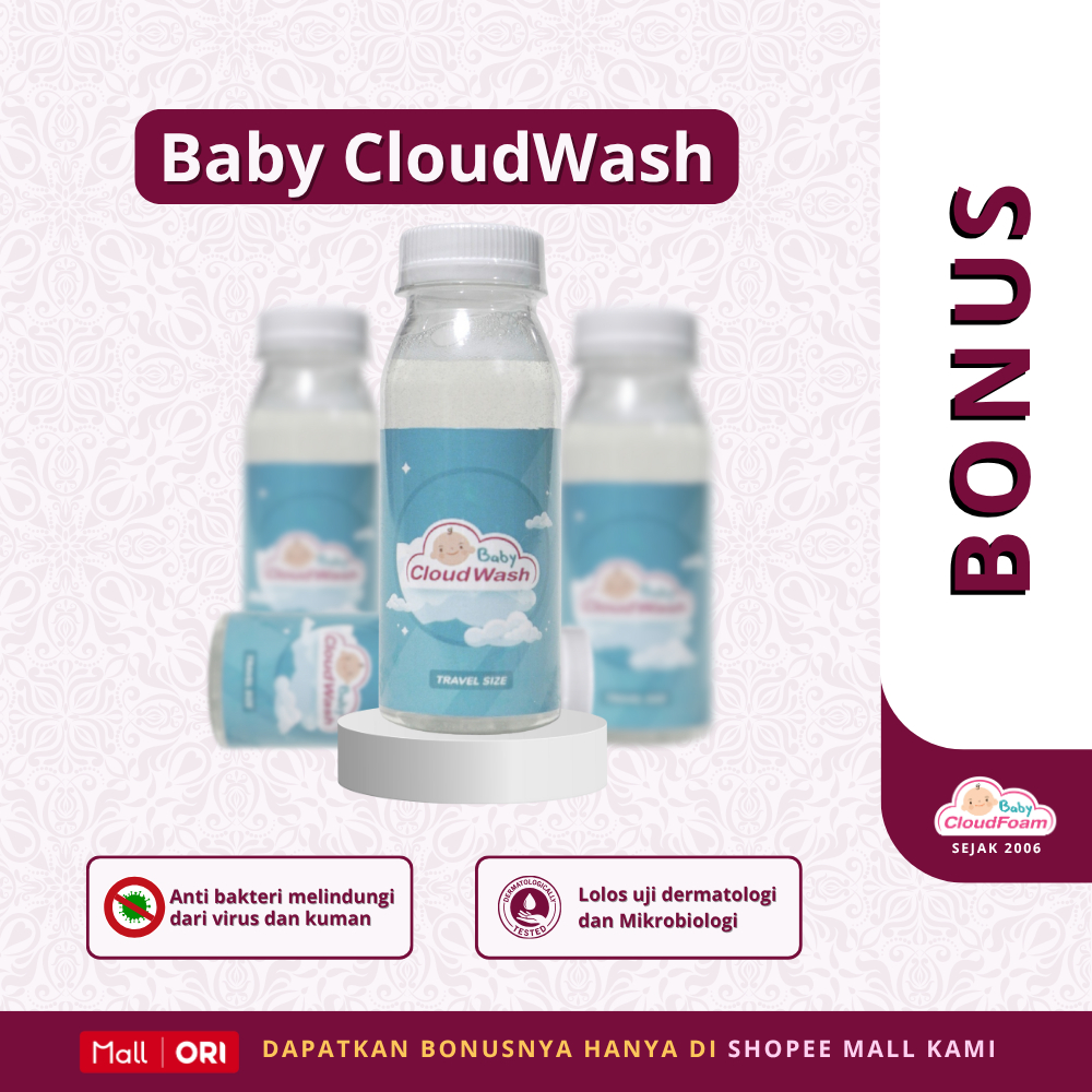 Baby Cloudfoam Paket Nyaman Bantal Anti Peyang dan Guling Bamboo - Gambar 9