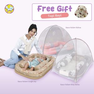 Baby Joy Kasur Bayi Kolam Kelambu Kitty Series Empuk