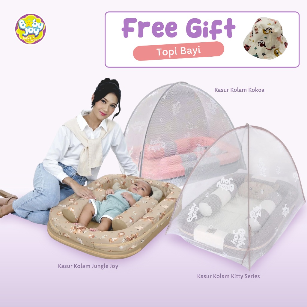 Baby Joy Kasur Bayi Kolam Kelambu Kitty Series Empuk