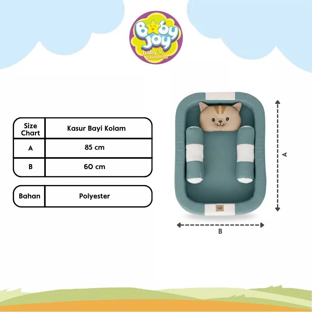 Baby Joy Kasur Bayi Kolam Kelambu Kitty Series Empuk - Gambar 4