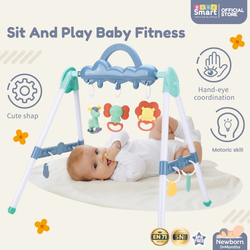 Bebe Smart Sit and Play Fitness Gym - Mainan Olahraga & Rattle Bayi