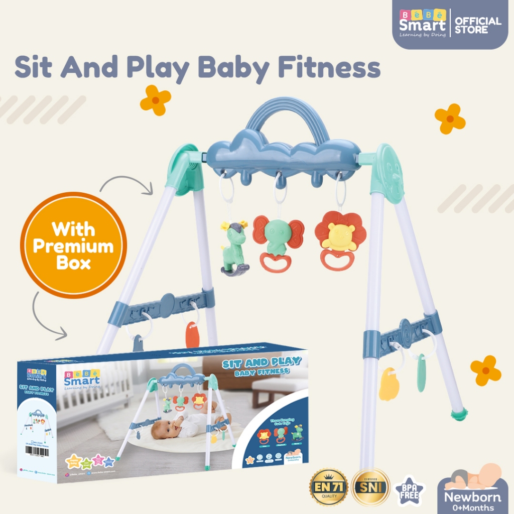 Bebe Smart Sit and Play Fitness Gym - Mainan Olahraga & Rattle Bayi - Gambar 2