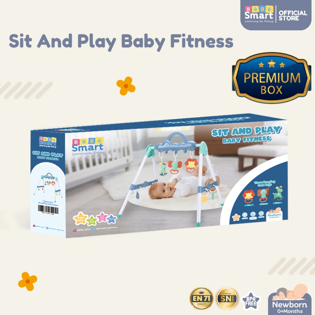 Bebe Smart Sit and Play Fitness Gym - Mainan Olahraga & Rattle Bayi - Gambar 4