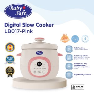 BabySafe LB017 Digital Slow Cooker MPASI Serbaguna Keramik