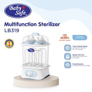 BabySafe LB319 Steril Uap dan Penghangat Makanan Bayi Multifungsi