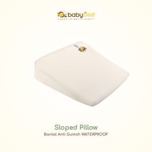 Babybee Sloped Pillow with Case - Bantal Bayi Latex Anti Gumoh