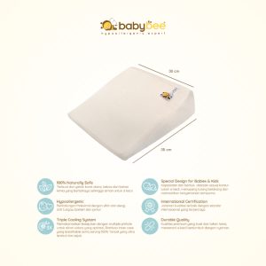 Babybee – Sloped Pillow With Case – Bantal Bayi Terbuat dari Belgium Natural Latex with Inner Bamboo (2)