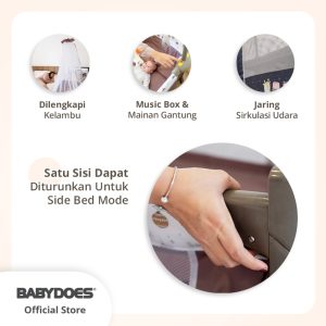 Babydoes Bedford XL Baby Box Multifungsi - Tempat Tidur Bayi Ekstra Luas - Gambar 4