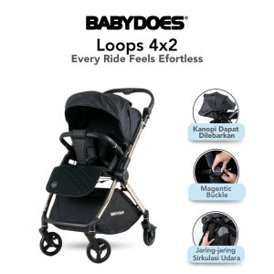 Babydoes Loops 4x2 Stroller Reversible - Kereta Dorong Bayi Lipat 2 Arah