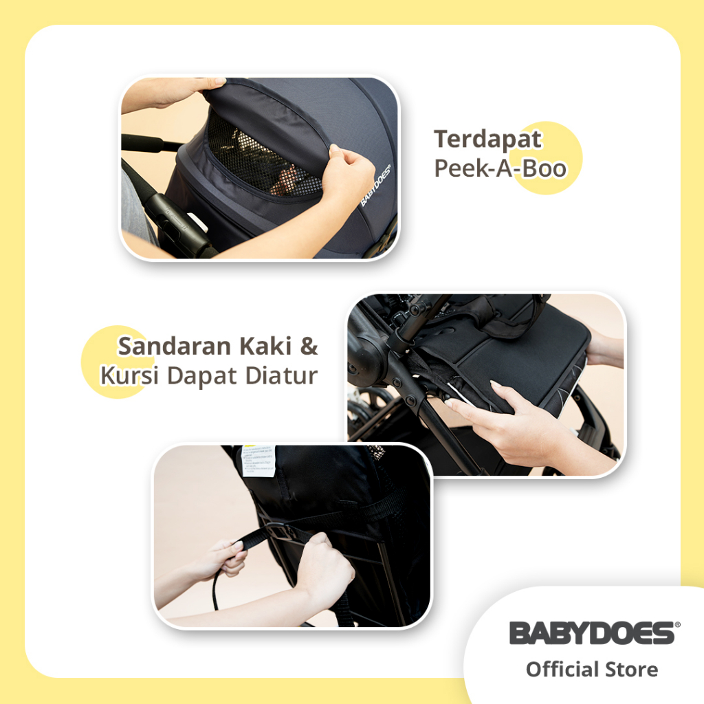 Babydoes Olla R Stroller Reversible Handle - Kereta Dorong Bayi 2 Arah - Gambar 8