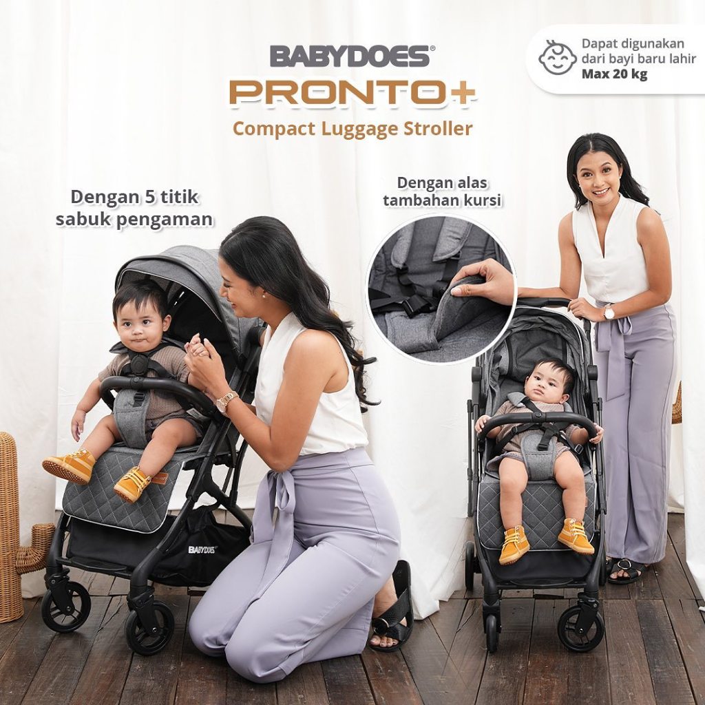 Babydoes Pronto Stroller - Kereta Dorong Bayi Lipat Compact Ringkas - Gambar 4