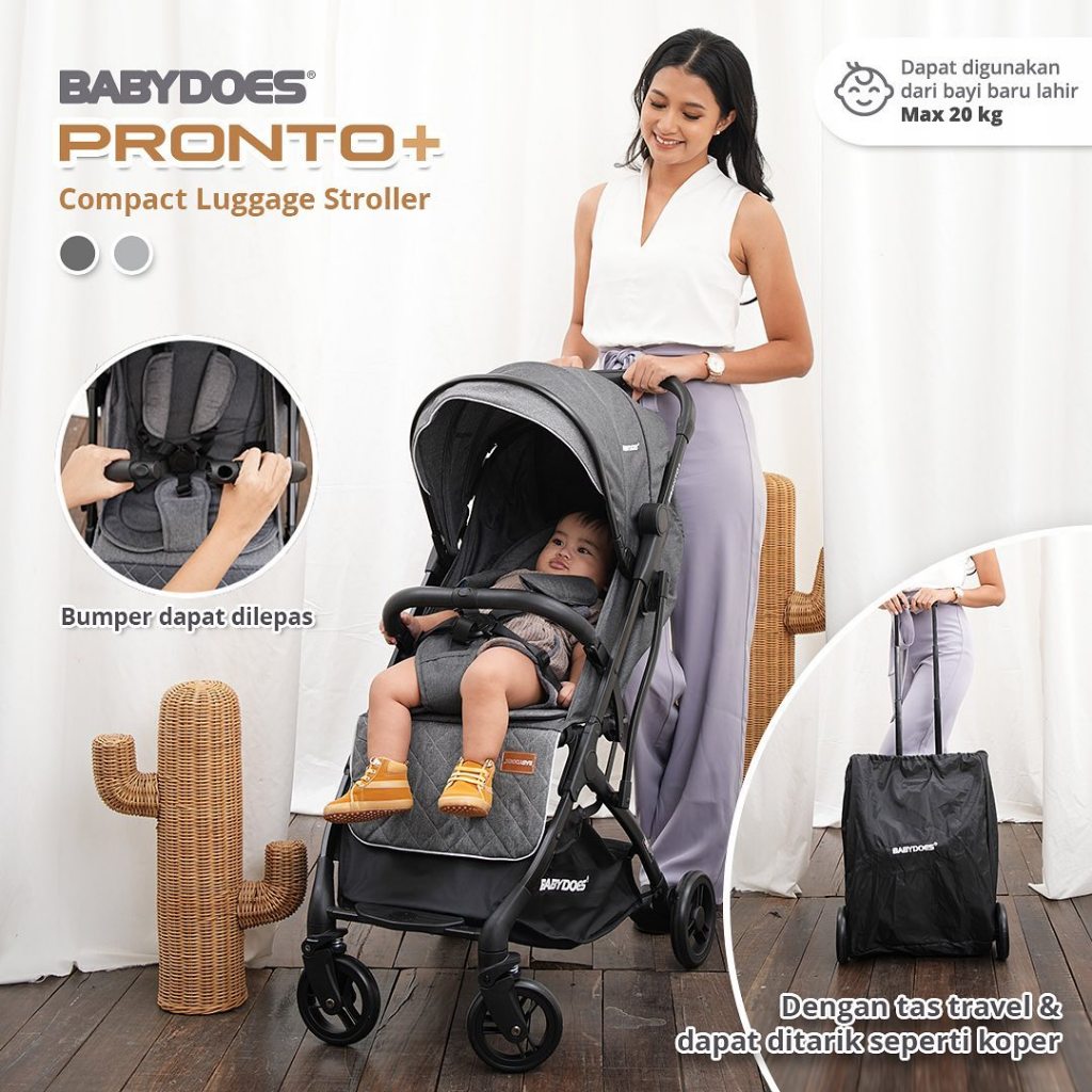 Babydoes Pronto Stroller - Kereta Dorong Bayi Lipat Compact Ringkas - Gambar 5