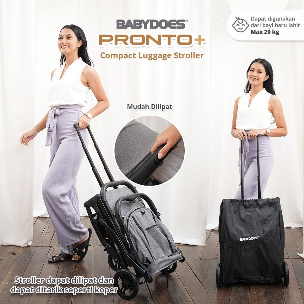 Babydoes Pronto Stroller - Kereta Dorong Bayi Lipat Compact Ringkas - Gambar 6