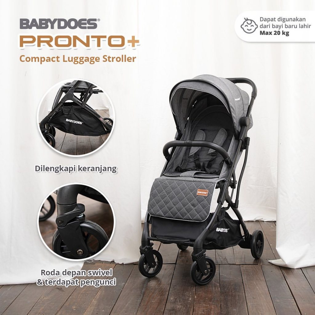 Babydoes Pronto Stroller - Kereta Dorong Bayi Lipat Compact Ringkas - Gambar 7