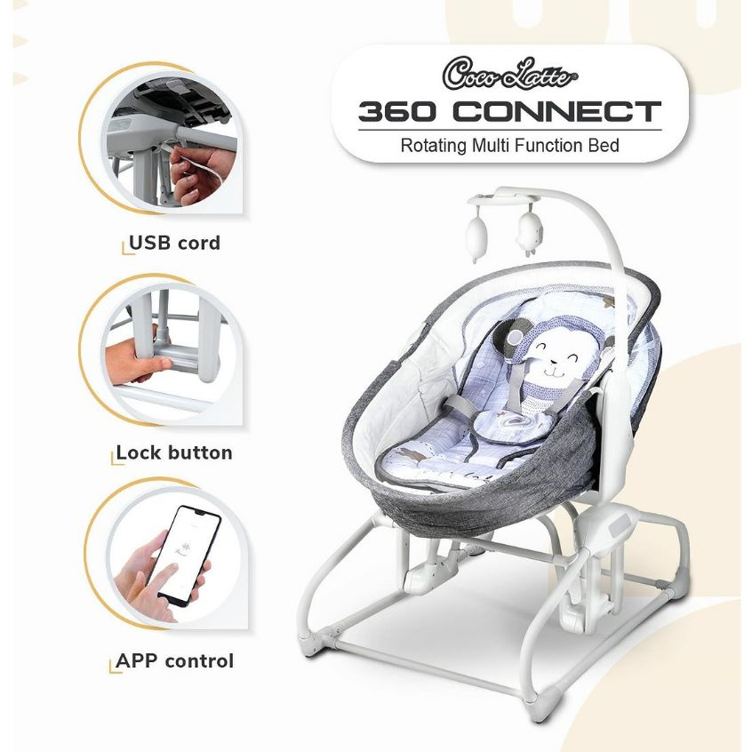 Cocolatte 360 Connect Swing - Ayunan Bayi Rotasi Putar 360 Derajat - Gambar 7