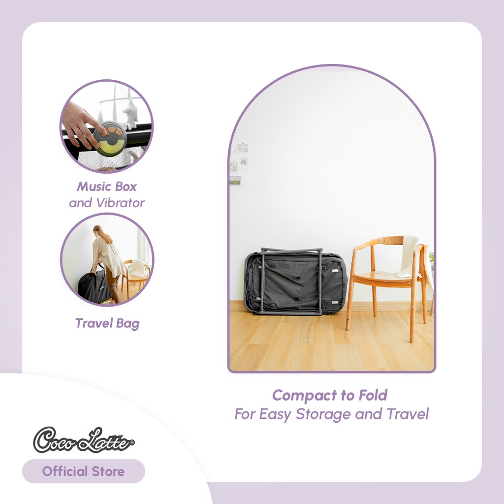 Cocolatte 3in1 Foldway Cribs - Box Bayi Lipat Ringkas Multifungsi - Gambar 7