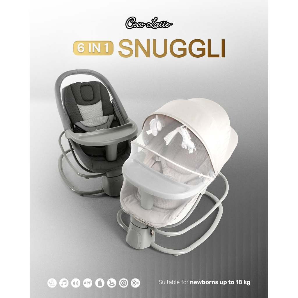 Cocolatte Snuggli 6in1 Baby Swing - Ayunan Otomatis Bayi Multifungsi - Gambar 2