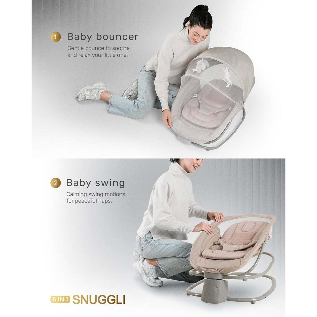 Cocolatte Snuggli 6in1 Baby Swing - Ayunan Otomatis Bayi Multifungsi - Gambar 8