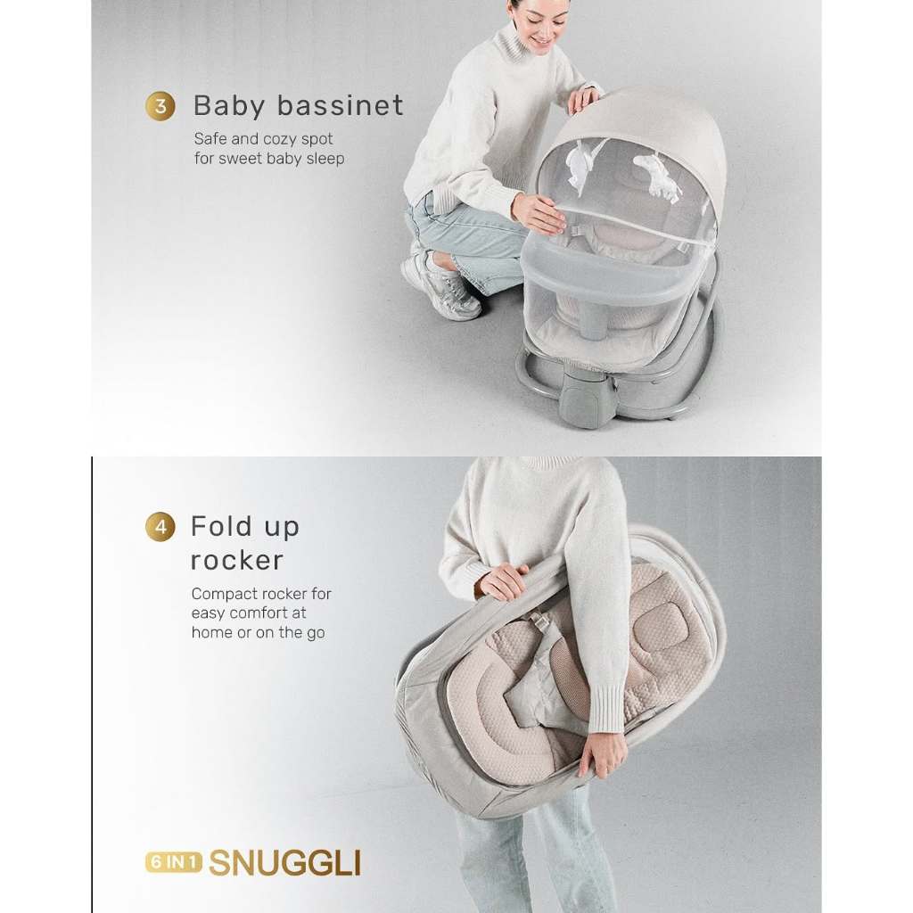 Cocolatte Snuggli 6in1 Baby Swing - Ayunan Otomatis Bayi Multifungsi - Gambar 7
