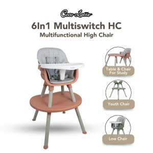 Cocolatte 6in1 Multiswitch 2.0 High Chair - Kursi Makan Anak Multifungsi
