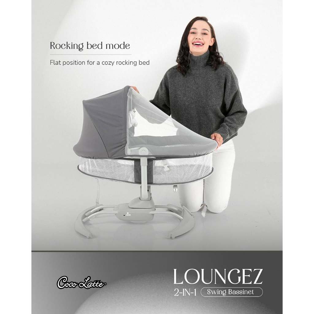 Cocolatte Loungez 2in1 Swing Bassinet - Ayunan Keranjang Bayi Otomatis - Gambar 6