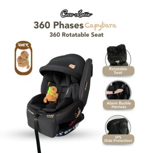 Cocolatte Phases 360 Capybara Car Seat Bayi Putar Isofix
