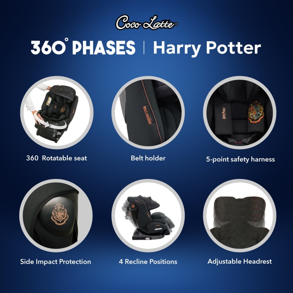 Cocolatte Phases 360 Harry Potter Car Seat Bayi Isofix - Gambar 8