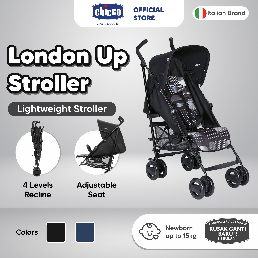 Chicco London Up Stroller - Kereta Dorong Bayi Lipat Travel Ringan