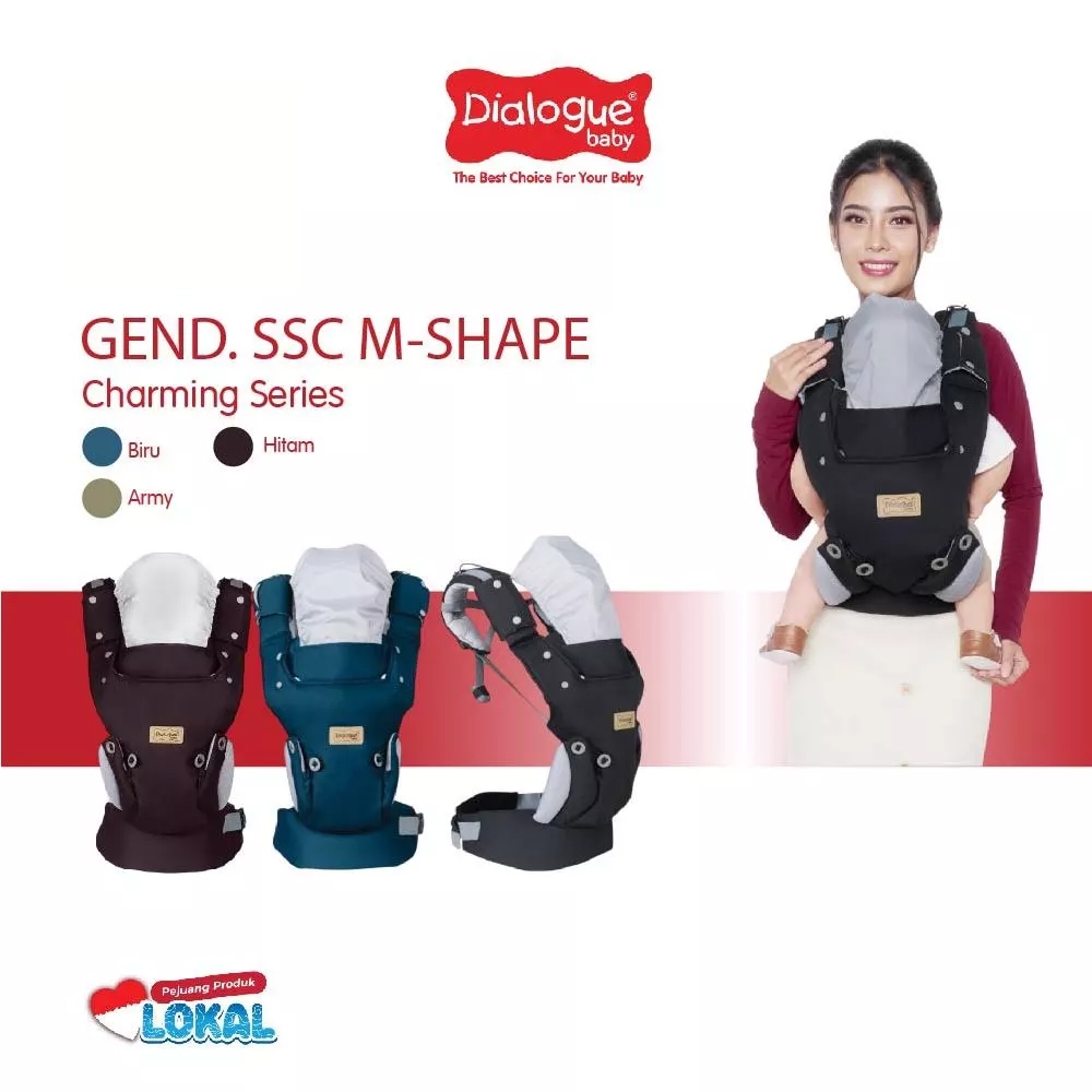 Dialogue Baby Gendongan Bayi M-Shape Adjustable Charming Series DGG4039 - Gambar 2
