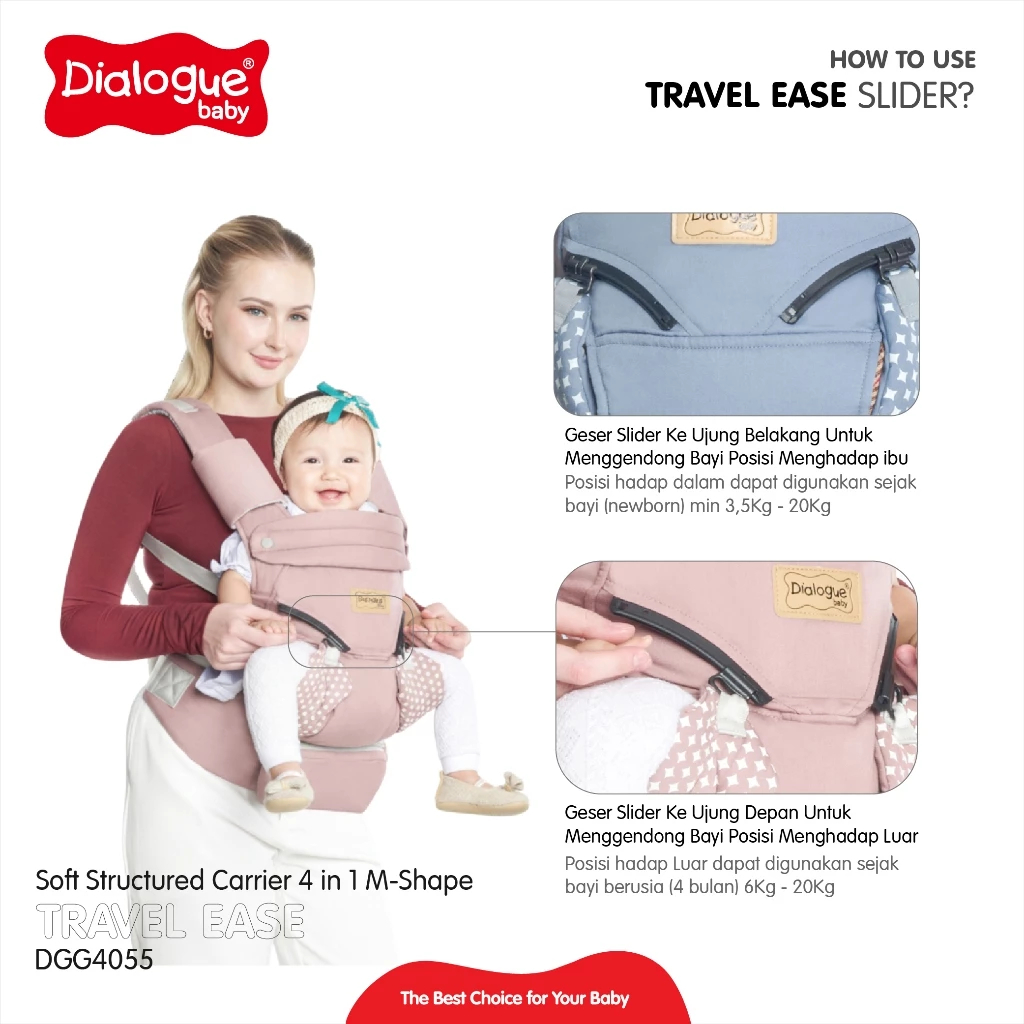 Dialogue Baby Gendongan Bayi SSC 4in1 Travel Ease DGG4055 - Gambar 8