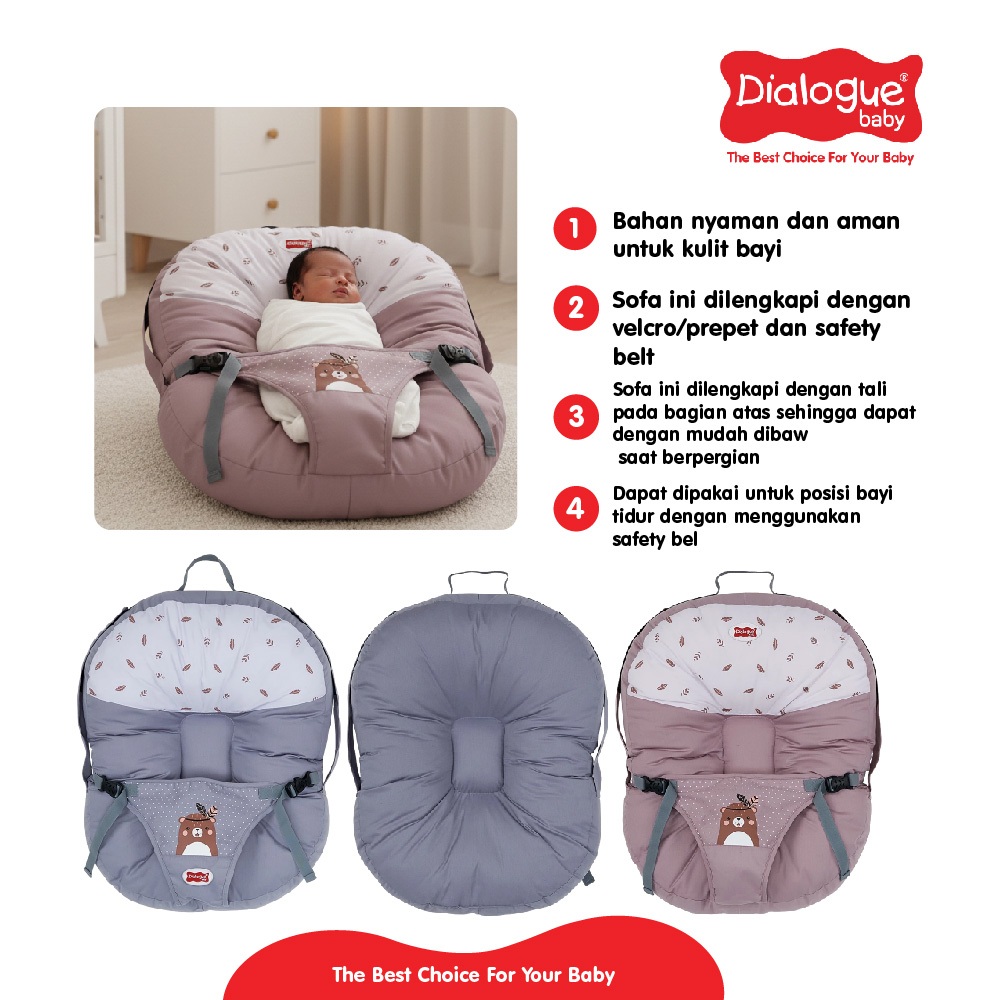 Dialogue Baby Sofa Bayi 3 in 1 Bearie Series DGK9305 - Bantal Sofa Empuk - Gambar 2