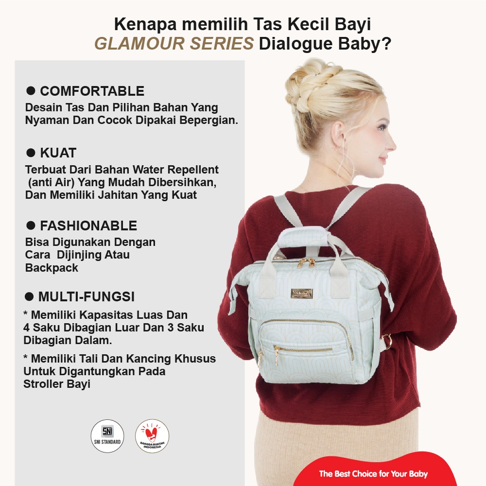 Dialogue Baby Tas Kecil Glamour Series DGT7440 - Diaper Bag Mini - Gambar 2