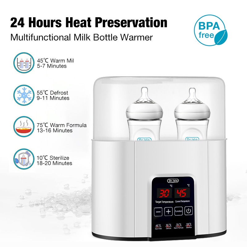 Dr Isla Bottle Warmer dan Sterilizer Botol Bayi 200ml BPA Free - Gambar 4
