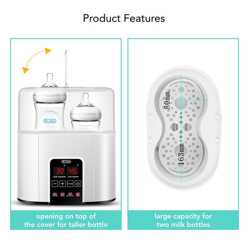 Dr Isla Bottle Warmer dan Sterilizer Botol Bayi 200ml BPA Free - Gambar 9
