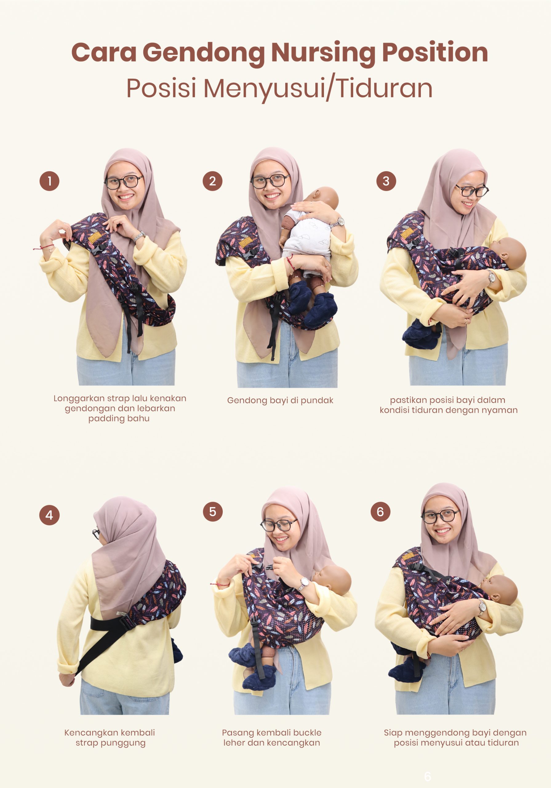 CuddleMe Geos Fit Air - Gendongan Bayi Samping Kaos Pori Newborn - Gambar 13