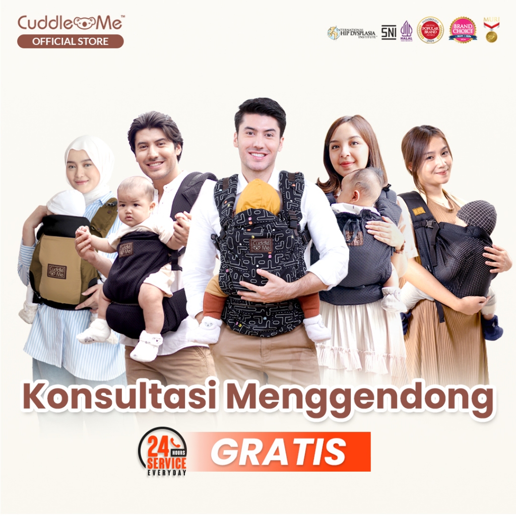 CuddleMe Geos Fit Air - Gendongan Bayi Samping Kaos Pori Newborn - Gambar 8