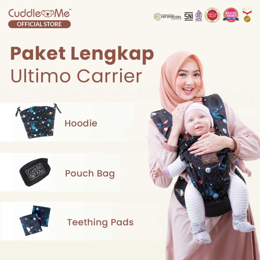 CuddleMe Ultimo Carrier - Gendongan SSC M-Shape Ergonomis Multiposisi - Gambar 7
