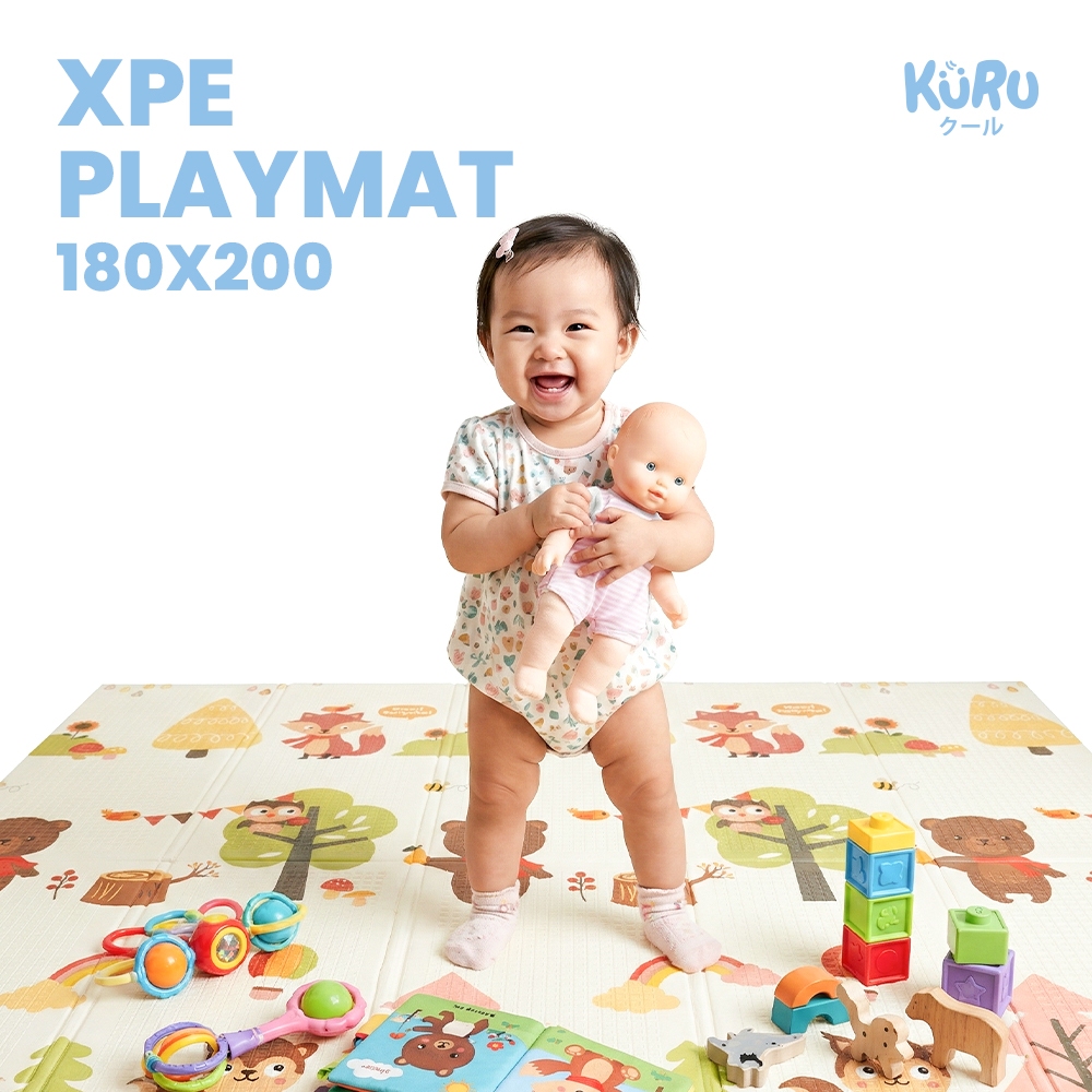 Kuru PM2 XPE Playmat 180x200cm - Matras Lipat Bayi Ekstra Luas Waterproof - Gambar 2