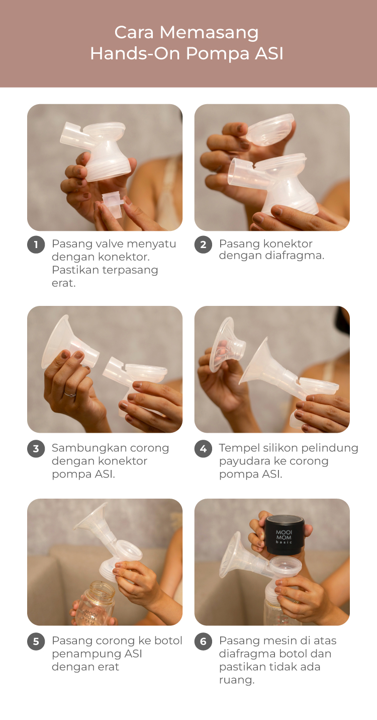 MOOIMOM Basic B9 Pro Set - Pompa ASI Elektrik 2-in-1 Handsfree & Hands-on - Gambar 16
