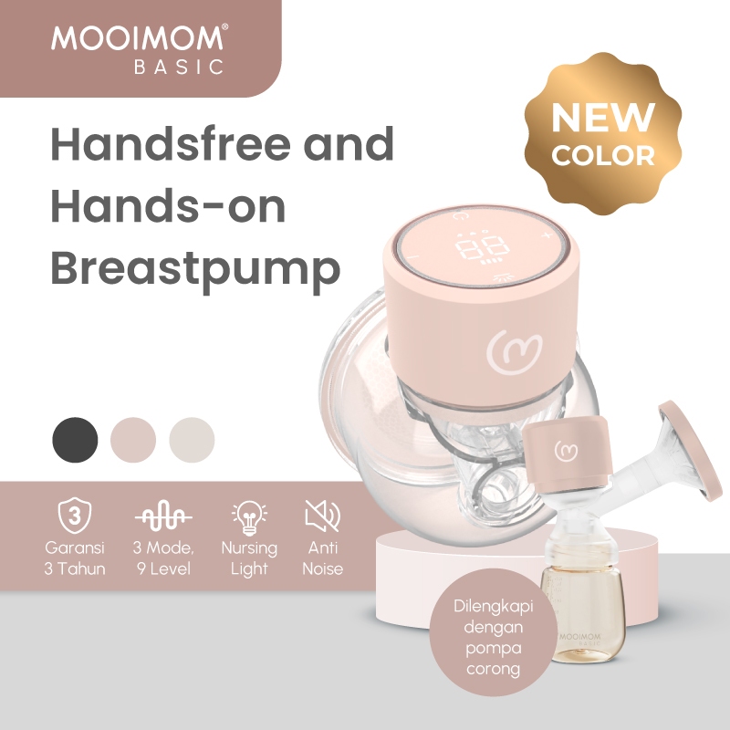 MOOIMOM Basic B9 Pro Set - Pompa ASI Elektrik 2-in-1 Handsfree & Hands-on - Gambar 3