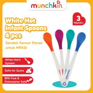 Munchkin White Hot Infant Spoons - Sendok MPASI Bayi Sensor Panas (4 pcs)