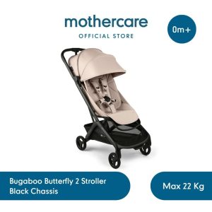 Bugaboo Butterfly 2 Stroller Black Chassis - Kereta Dorong Bayi Cabin Size