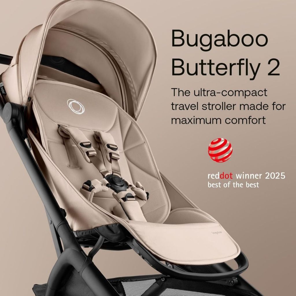 Bugaboo Butterfly 2 Stroller Black Chassis - Kereta Dorong Bayi Cabin Size - Gambar 2
