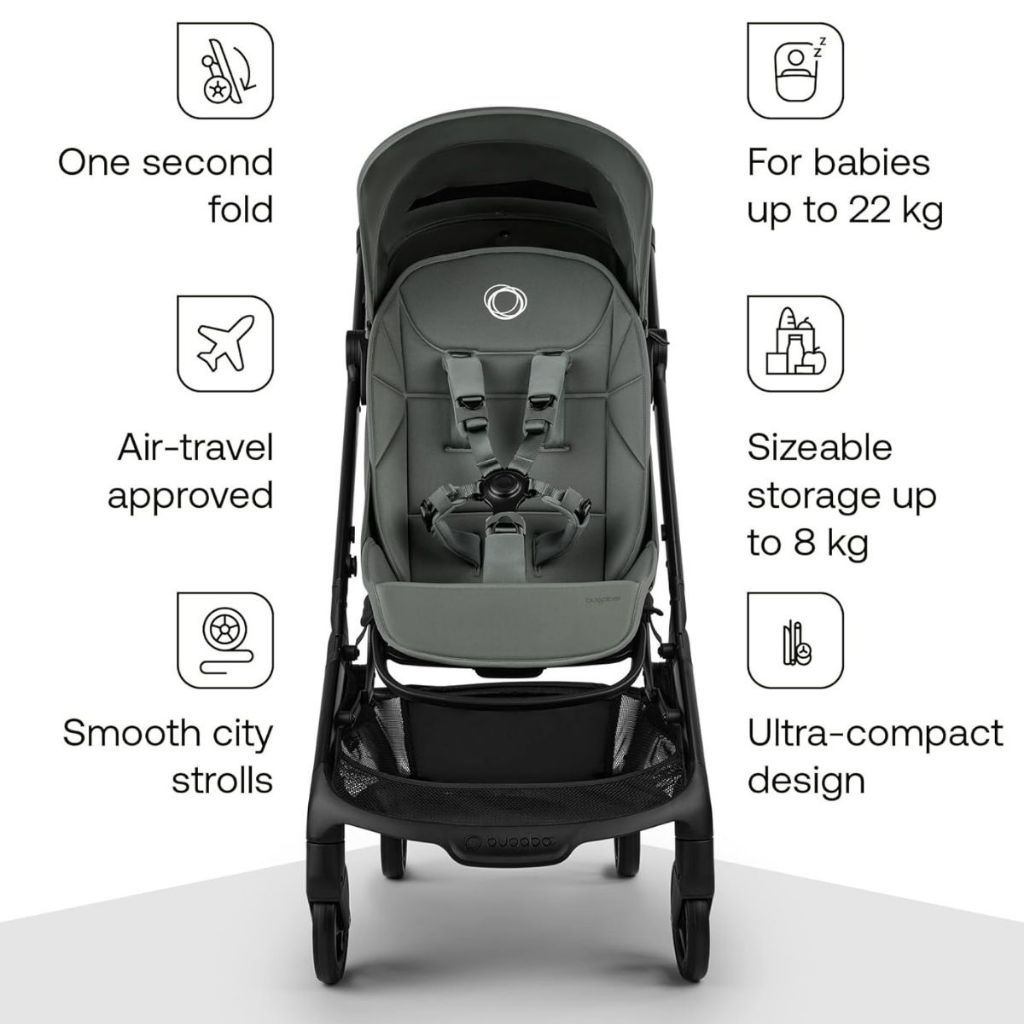 Bugaboo Butterfly 2 Stroller Black Chassis - Kereta Dorong Bayi Cabin Size - Gambar 3