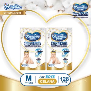 MamyPoko Pants Royal Soft Organic Cotton - M 64 - Boys - 2 Packs