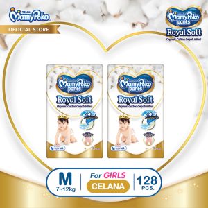 MamyPoko Pants Royal Soft Organic Cotton - M 64 - Girls - 2 Packs
